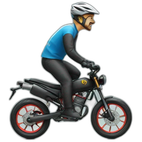 Wheelie on a hardtail bike emoji