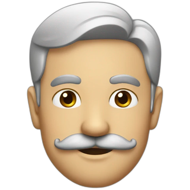 papi avec petite moustache emoji