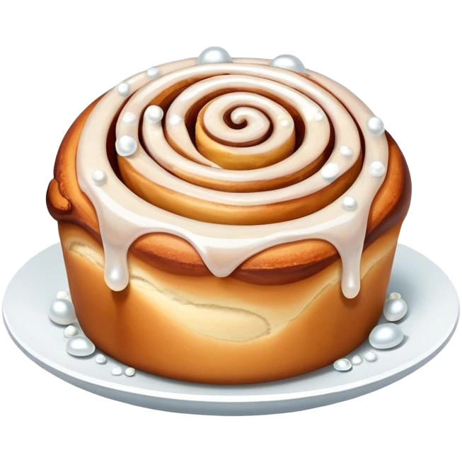 Cinnamon roll with pearl sugar  emoji