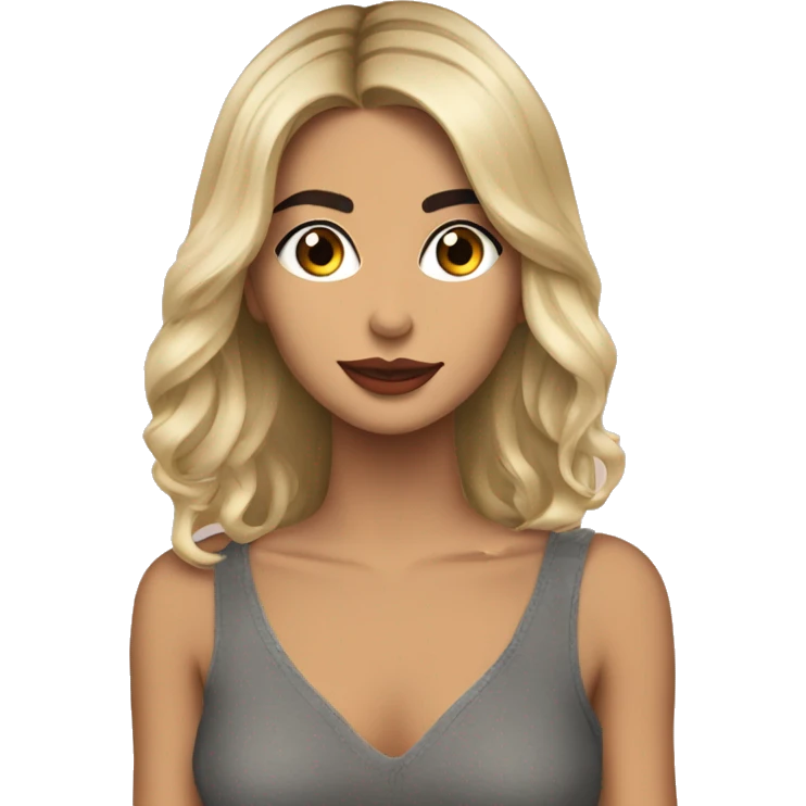 Cara enamorada con morena  emoji
