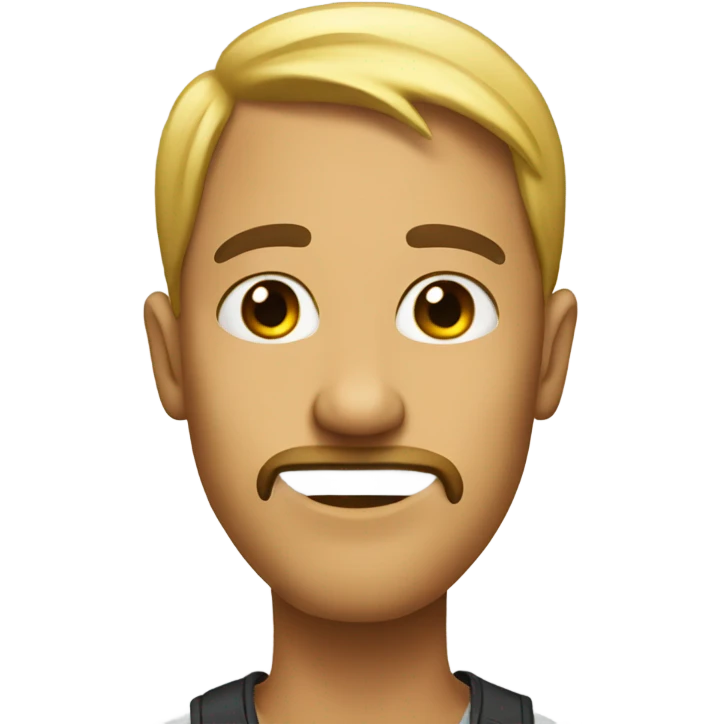A long shaped human with a duck face emoji