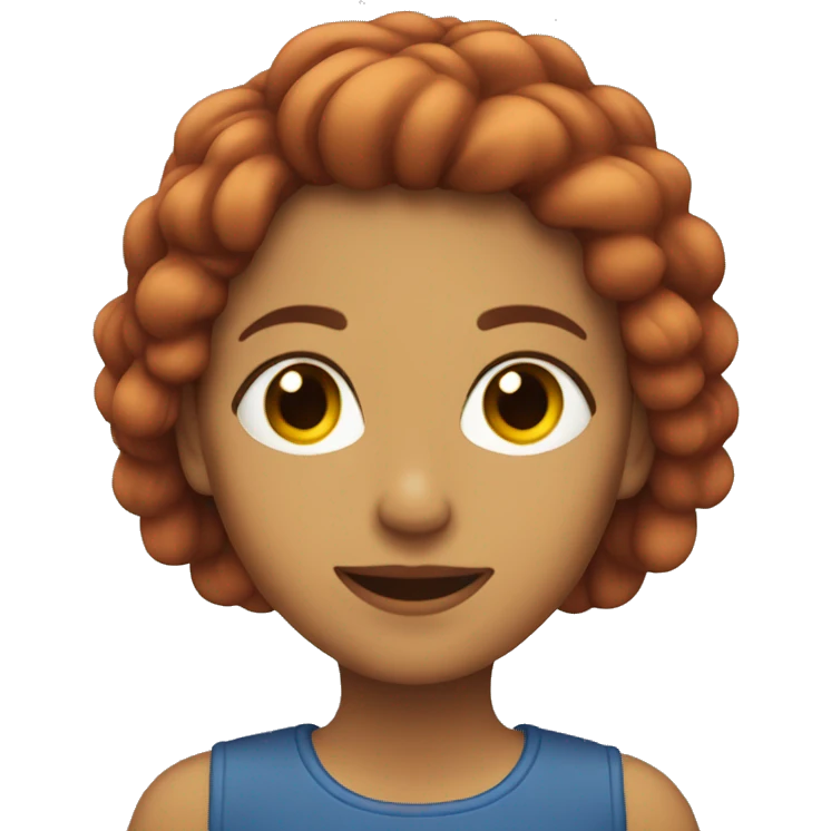 Mujer con pelo color pelirroja  emoji