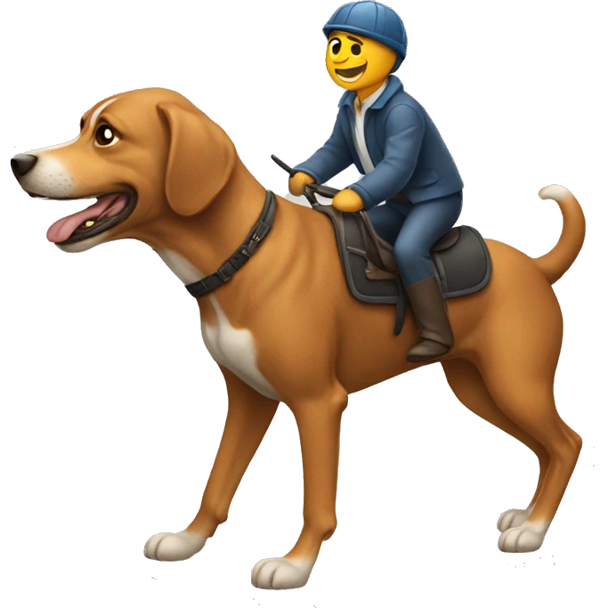 man riding dog emoji