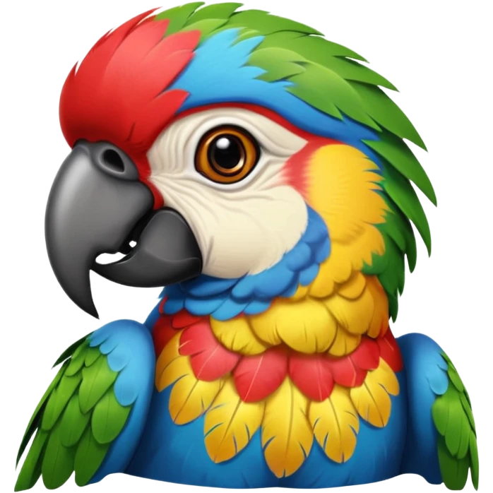 Parrort with face tattoo  emoji