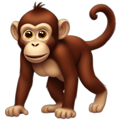 big red butt monkey emoji