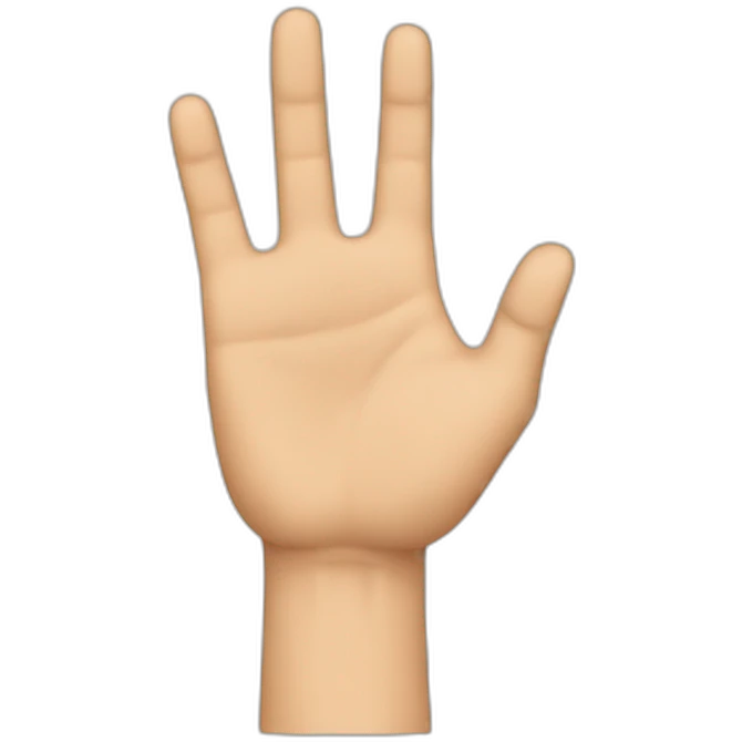 The two hands side by side with just the middle and index fingers raised. emoji