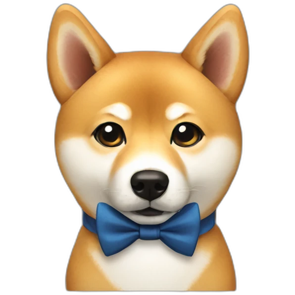 shibe with bowtie emoji