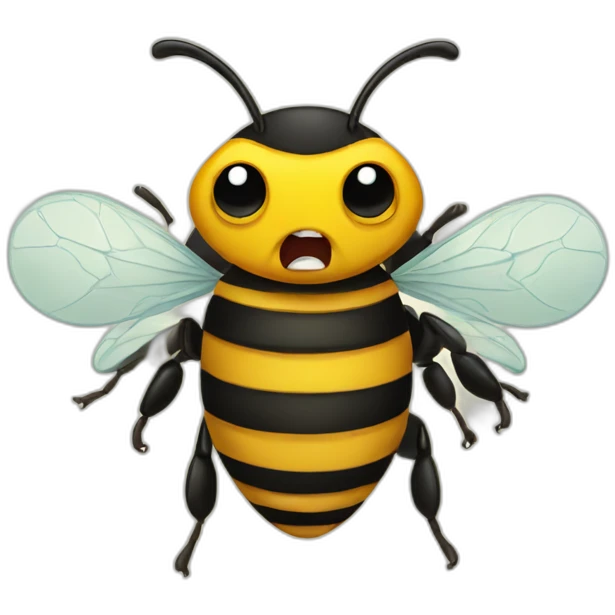 Angry bee emoji