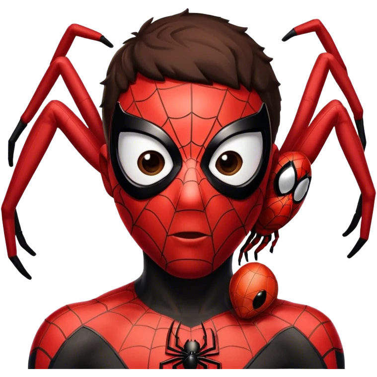miles morales with spiderman mask emoji