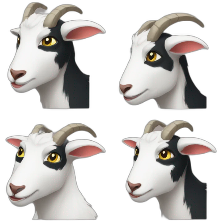 the discord cat as a goat emoji