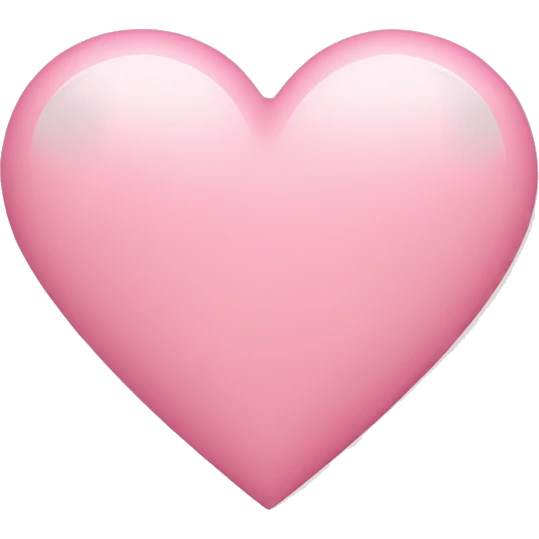 Light pink love heart  emoji