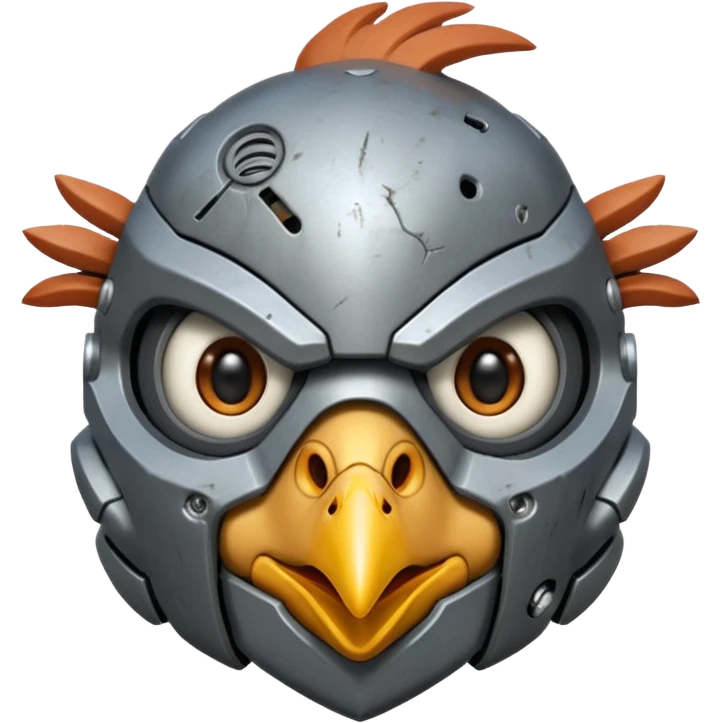 Mecha battle chicken humanoid creature but more human than chicken emoji