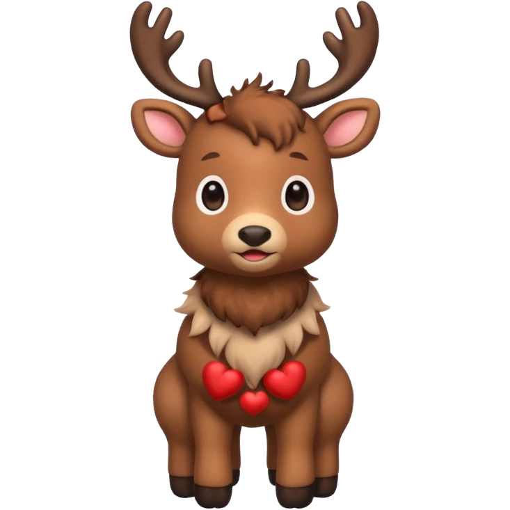 reindeer baby  cute, full body emoji