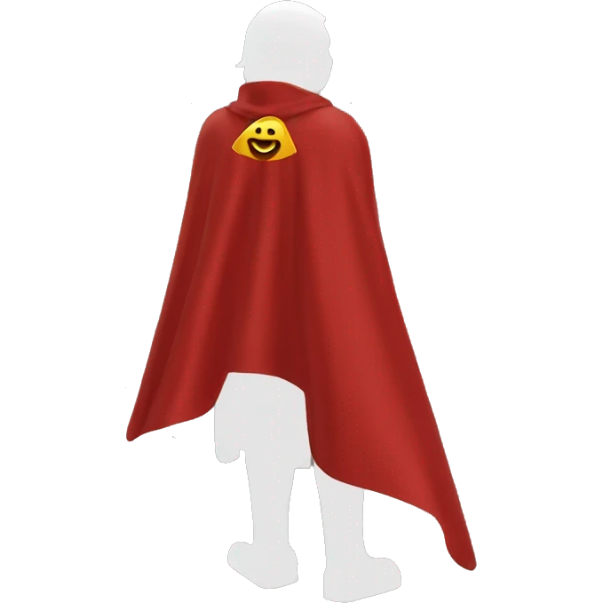 red hero cape back view emoji