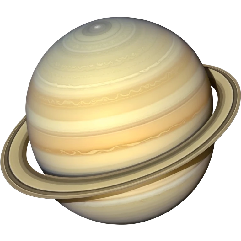 Saturn is a round planet realistically emoji