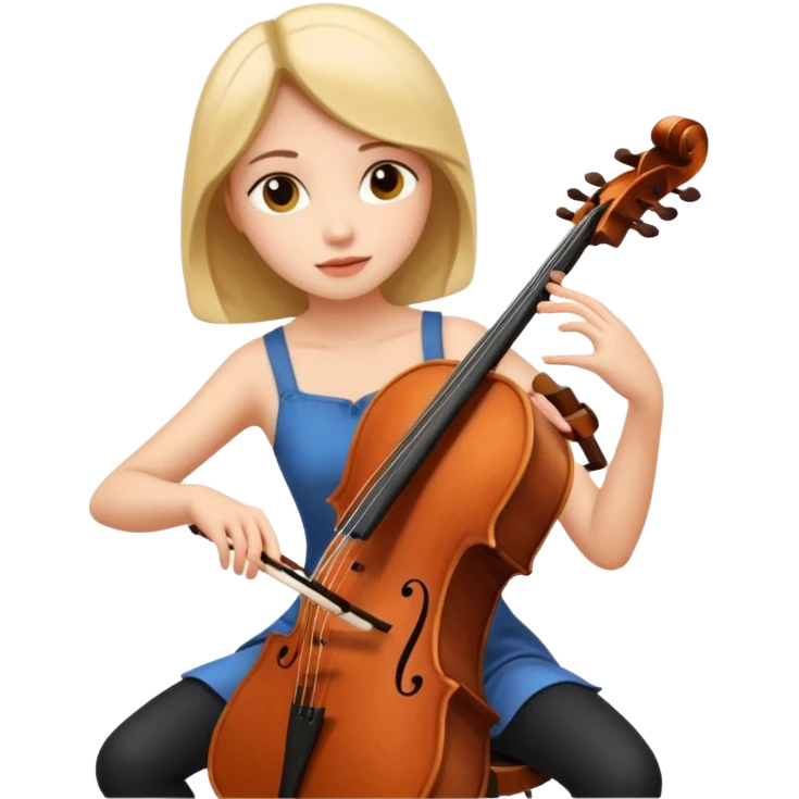 girl playing cello emoji