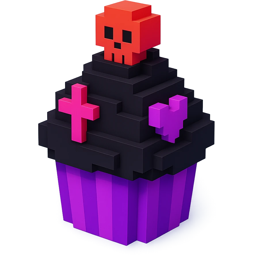 gothic cupcake emoji