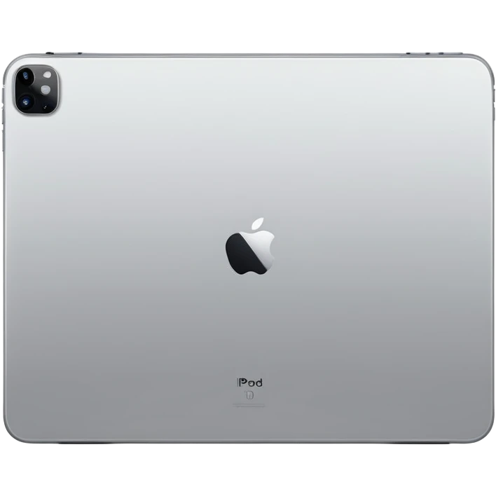 iPad Pro 11-inch back view minimal background with camera detail emoji