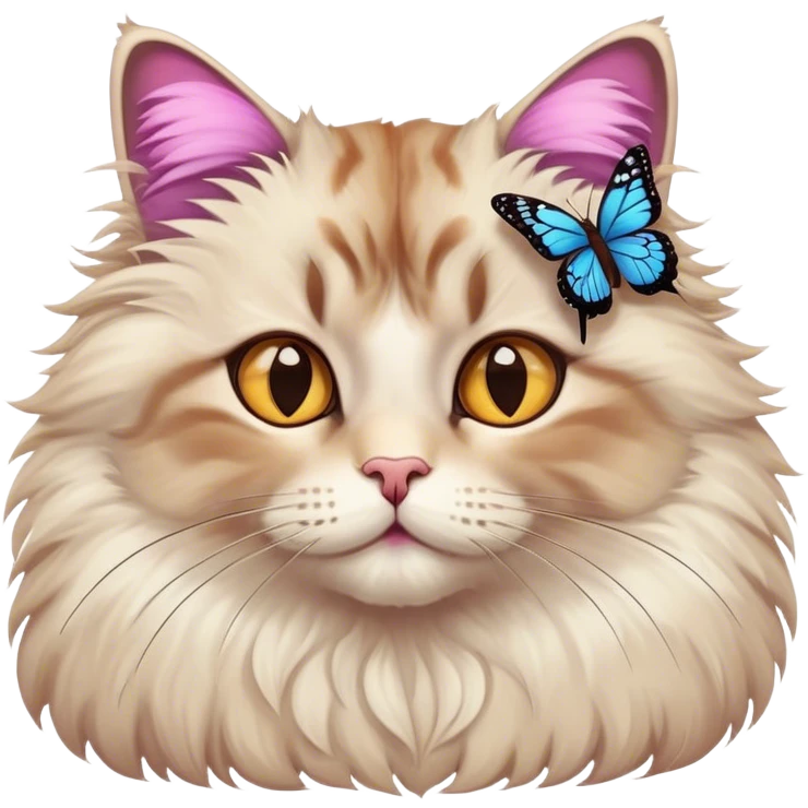 cat with butterflies  emoji
