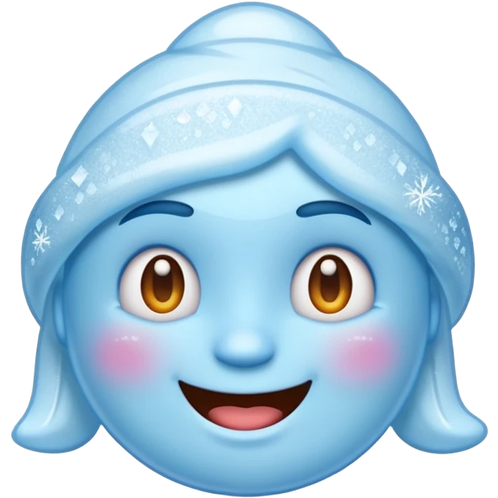 cartoon sticker of a cold and frozen emoji, colorful and cheerful, no text, suitable for WhatsApp and Instagram emoji