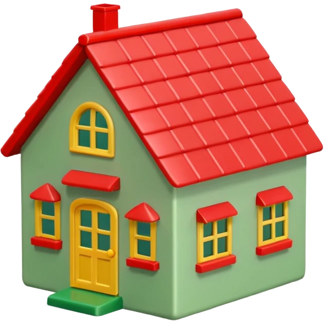 toy green house emoji