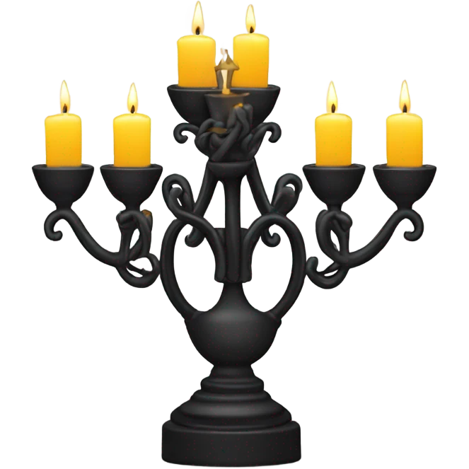 Black candelabra  emoji