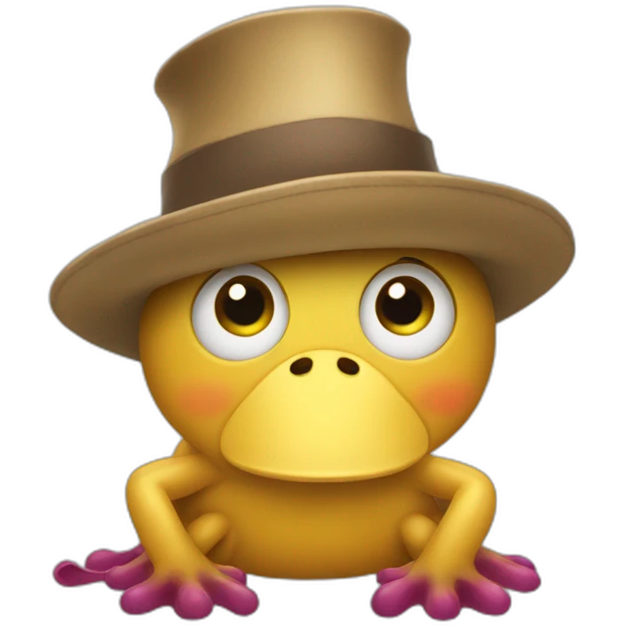 nouille avec un chapeau emoji