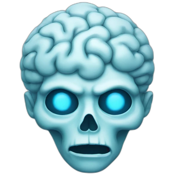 brains Blue ghost emoji