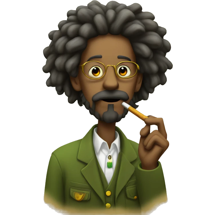 rastafari who is smoking emoji