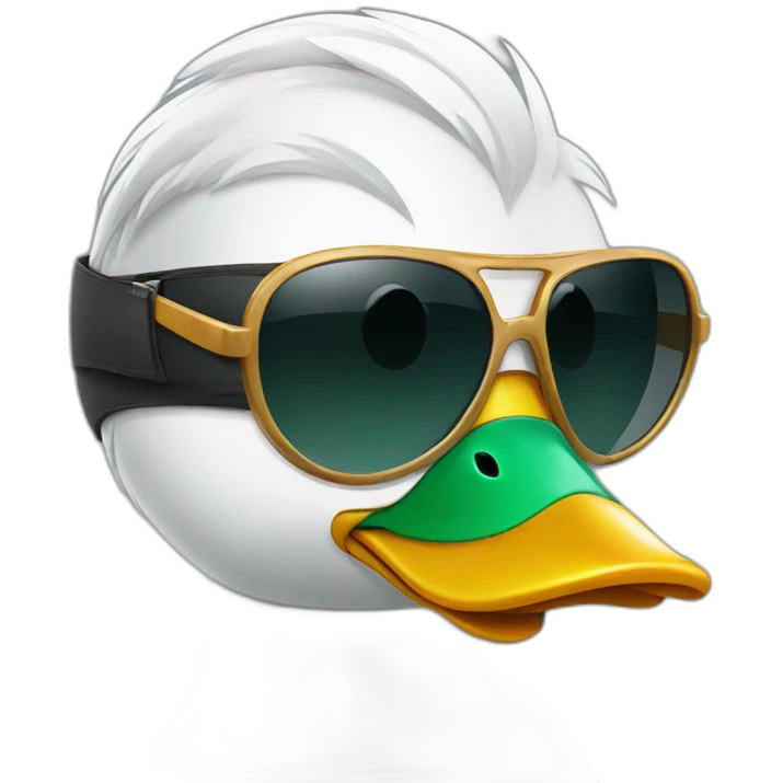 Duck with aviator sunglasses emoji