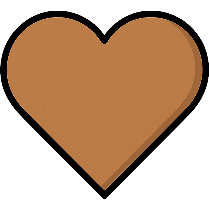 cute brown heart emoji emoji