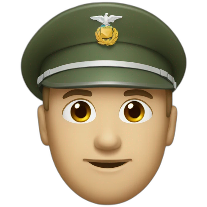 Militar del aire saludando emoji