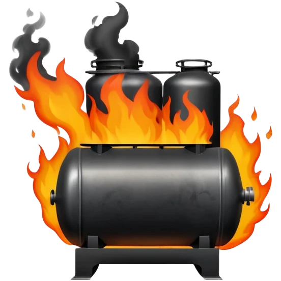 oil tank on fire emoji
