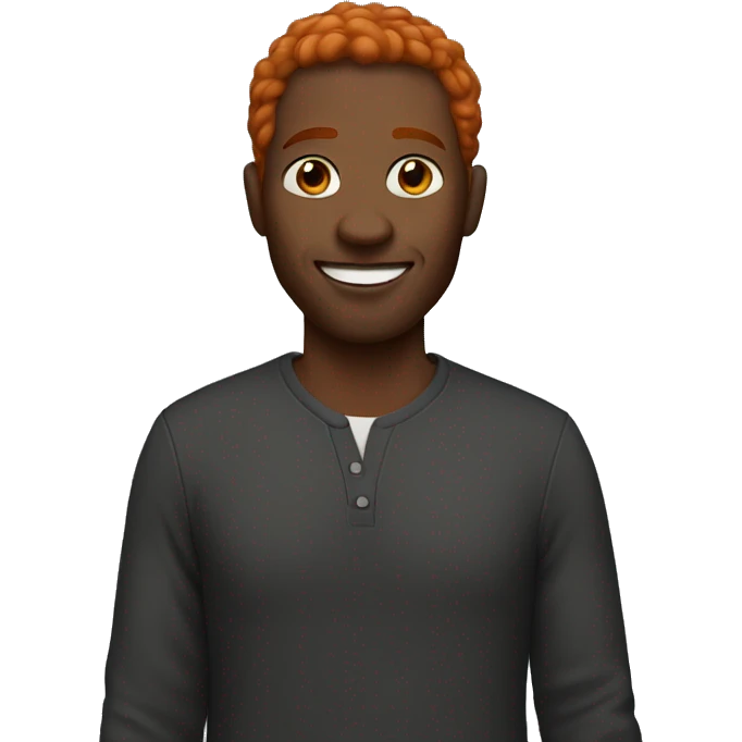 Red-haired black man emoji