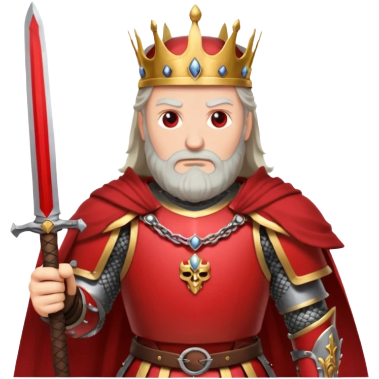 War old King – crimson armor + sword,Red Kings. emoji