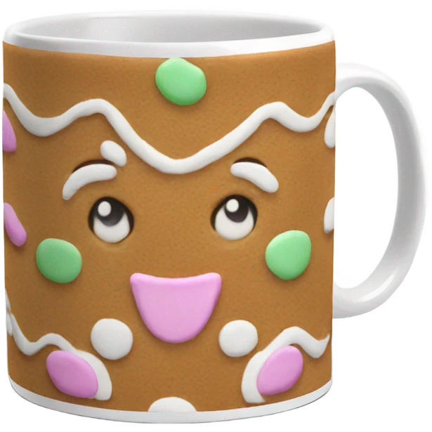 Pastel Gingerbread mug mug  emoji