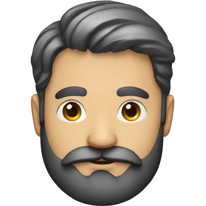A handsome man with dense moustache and beard inspired by KGF movie character  emoji