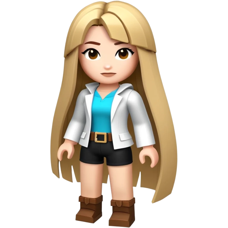 Roblox stylized baddie girl with blocky aesthetic, trendy outfit emoji