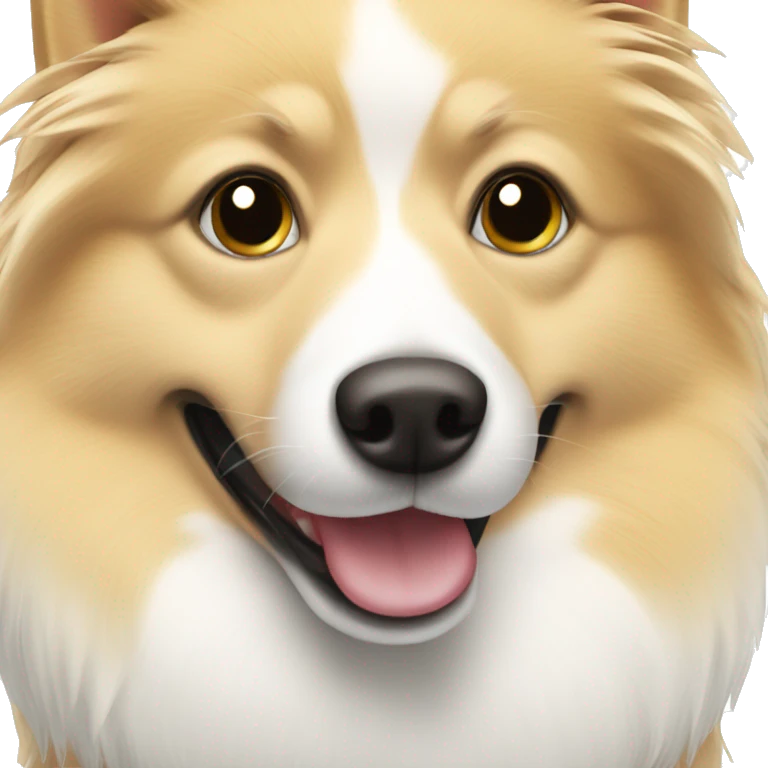 White and blonde spots spitz emoji