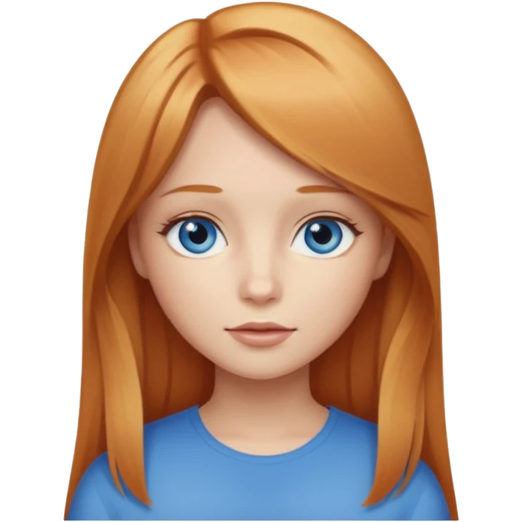 I want a girl with strawberry blonde hair that’s straight and long emoji