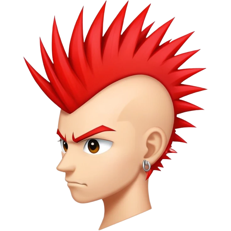 red punk mohawk emoji emoji