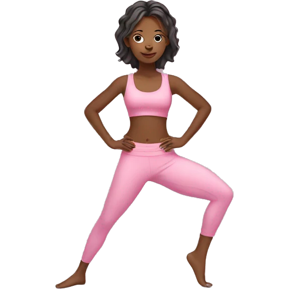 Pink outfit yoga girl  emoji