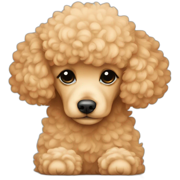 apricot poodle asleep emoji