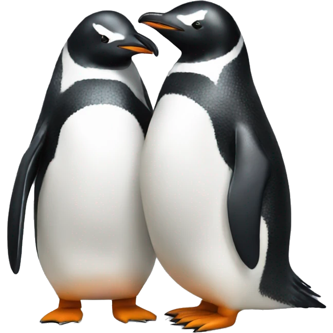 Penguin couple emoji