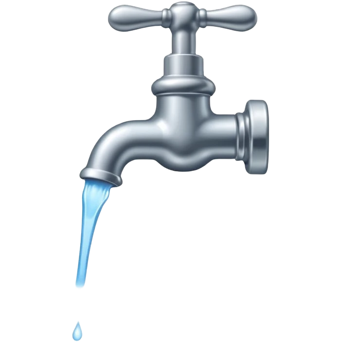 water flows from the tap emoji