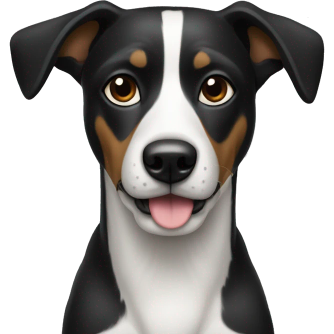 Chien noir et blanc  emoji