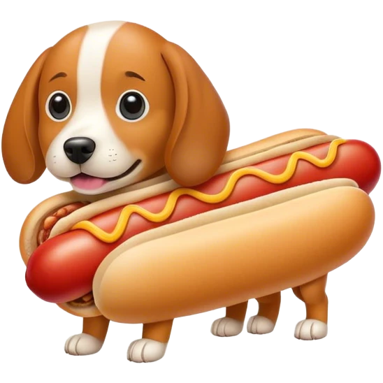 Dog in Hotdog emoji