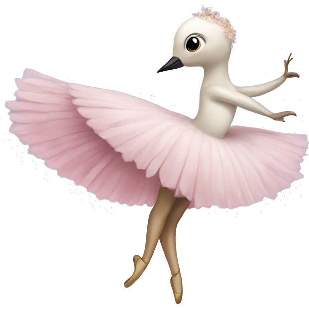 Ballerina bird emoji