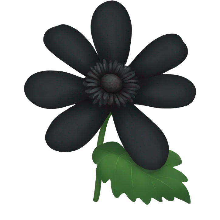 Black flower  emoji
