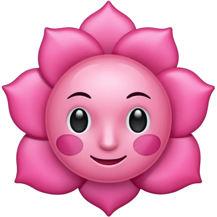 Sol na cor rosa emoji